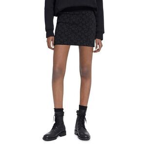 The‎ Kooples Black Skirt Women's 1 Jacquard logo mini Stretchy Gray